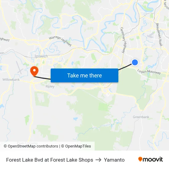 Forest Lake Bvd at Forest Lake Shops to Yamanto map