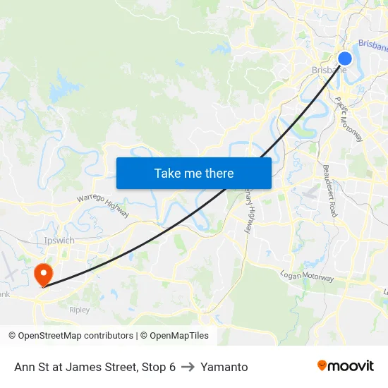 Ann St at James Street, Stop 6 to Yamanto map