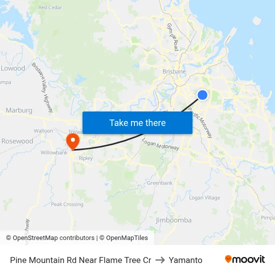 Pine Mountain Rd Near Flame Tree Cr to Yamanto map
