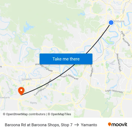 Baroona Rd at Baroona Shops, Stop 7 to Yamanto map