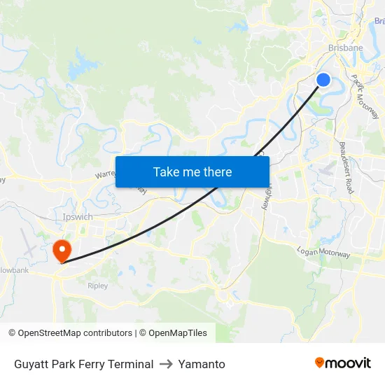 Guyatt Park Ferry Terminal to Yamanto map