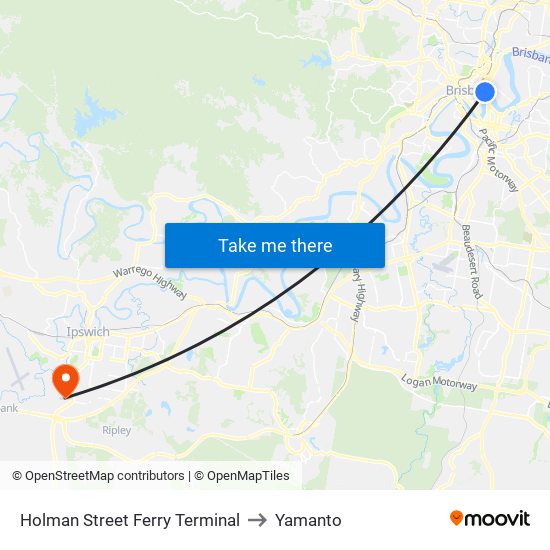 Holman Street Ferry Terminal to Yamanto map