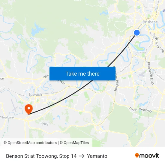 Benson St at Toowong, Stop 14 to Yamanto map