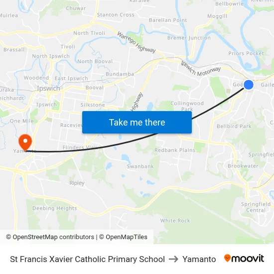 St Francis Xavier Catholic Primary School to Yamanto map