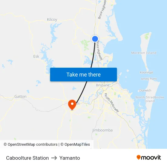 Caboolture Station to Yamanto map