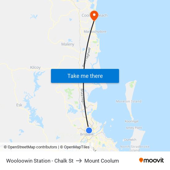 Wooloowin Station - Chalk St to Mount Coolum map