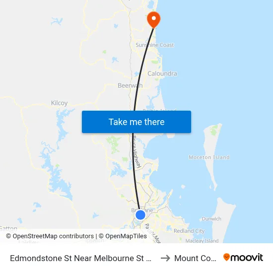 Edmondstone St Near Melbourne St Hail 'N' Ride to Mount Coolum map