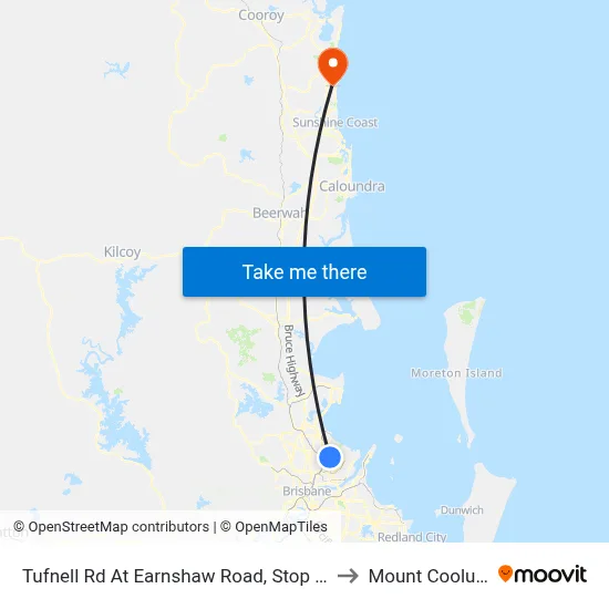 Tufnell Rd At Earnshaw Road, Stop 32 to Mount Coolum map