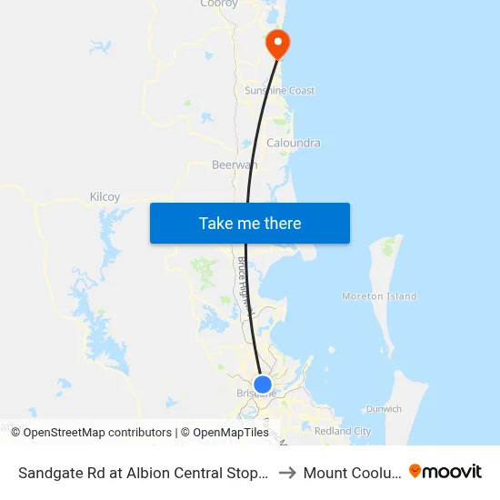 Sandgate Rd at Albion Central Stop 19 to Mount Coolum map