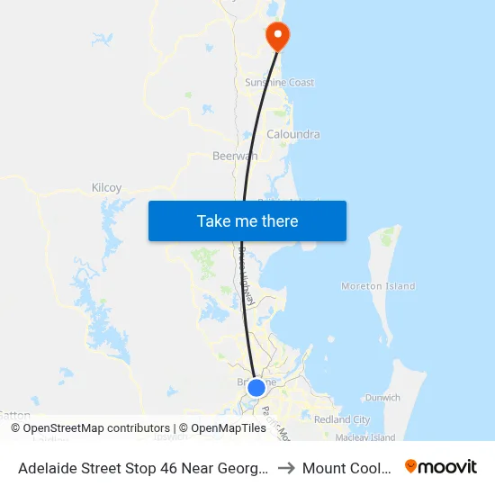 Adelaide Street Stop 46 Near George St to Mount Coolum map