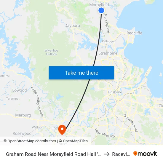 Graham Road Near Morayfield Road Hail 'N' Ride to Raceview map