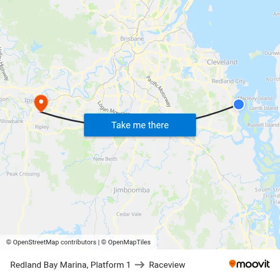 Redland Bay Marina, Platform 1 to Raceview map