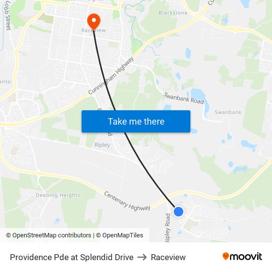 Providence Pde at Splendid Drive to Raceview map