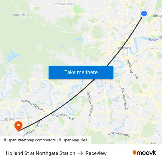 Holland St at Northgate Station to Raceview map