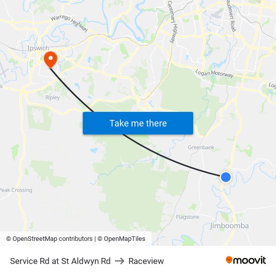 Service Rd at St Aldwyn Rd to Raceview map