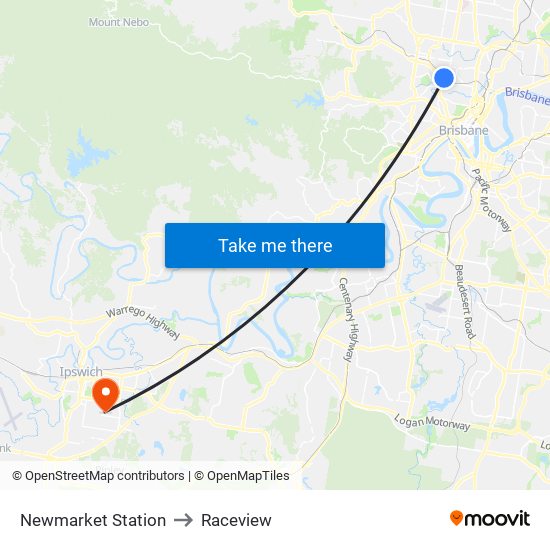 Newmarket Station to Raceview map