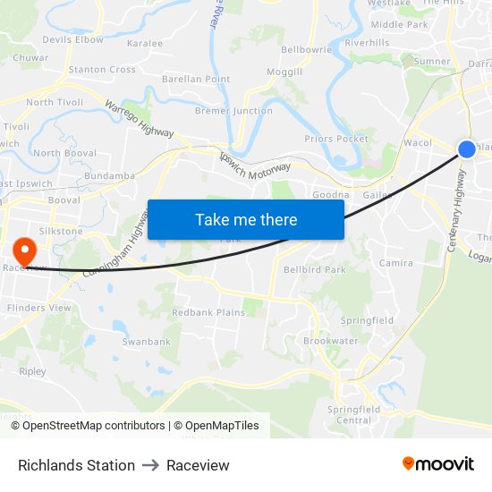 Richlands Station to Raceview map