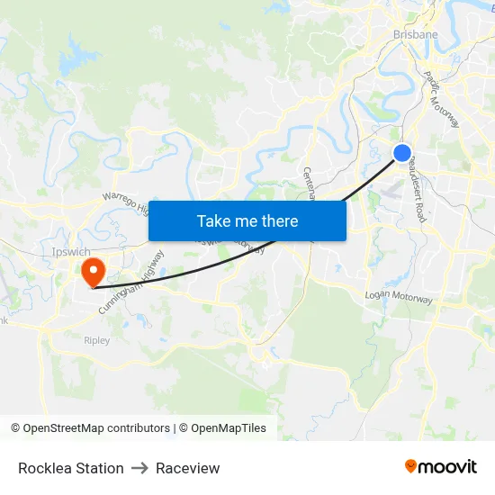 Rocklea Station to Raceview map