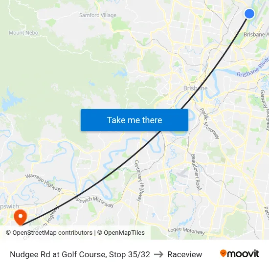 Nudgee Rd at Golf Course, Stop 35/32 to Raceview map