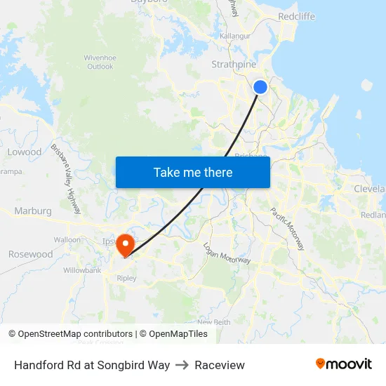 Handford Rd at Songbird Way to Raceview map