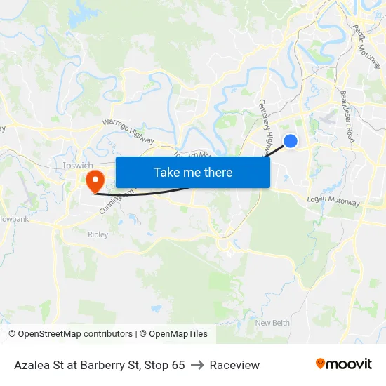 Azalea St at Barberry St, Stop 65 to Raceview map