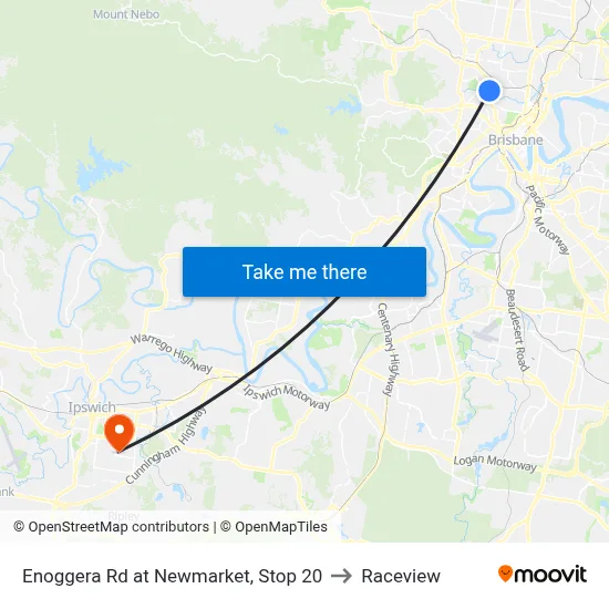 Enoggera Rd at Newmarket, Stop 20 to Raceview map