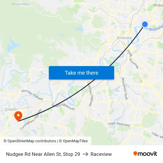 Nudgee Rd Near Allen St, Stop 29 to Raceview map