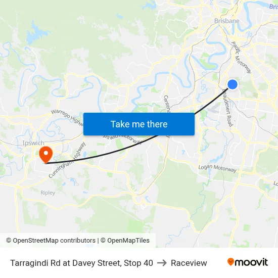 Tarragindi Rd at Davey Street, Stop 40 to Raceview map