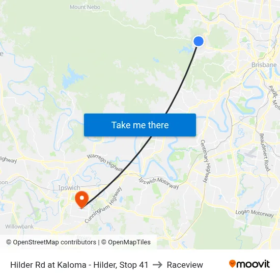 Hilder Rd at Kaloma - Hilder, Stop 41 to Raceview map