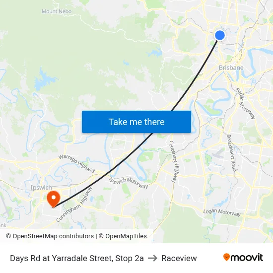 Days Rd at Yarradale Street, Stop 2a to Raceview map