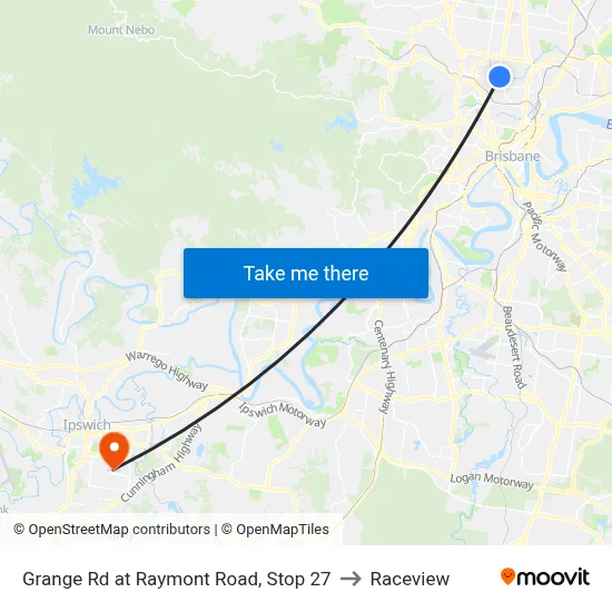 Grange Rd at Raymont Road, Stop 27 to Raceview map