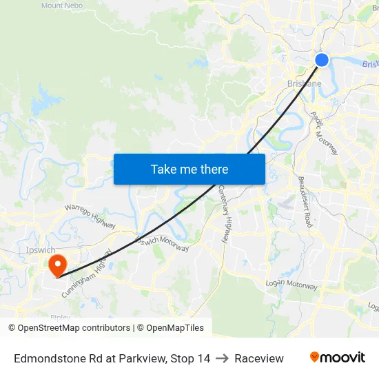 Edmondstone Rd at Parkview, Stop 14 to Raceview map
