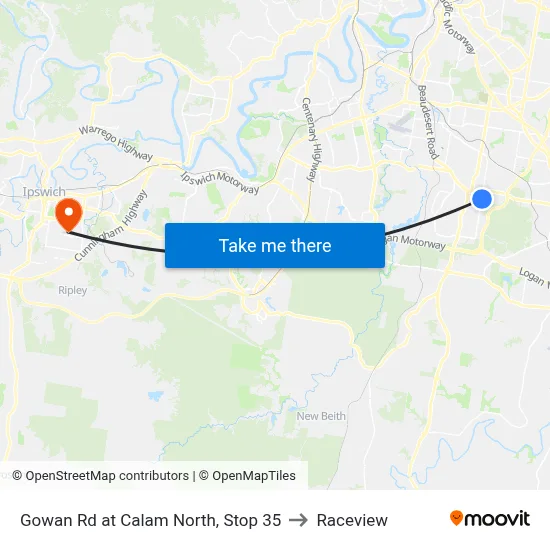 Gowan Rd at Calam North, Stop 35 to Raceview map