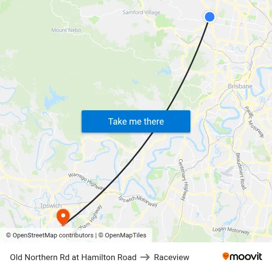 Old Northern Rd at Hamilton Road to Raceview map