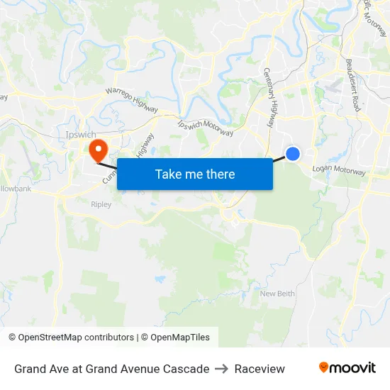 Grand Ave at Grand Avenue Cascade to Raceview map