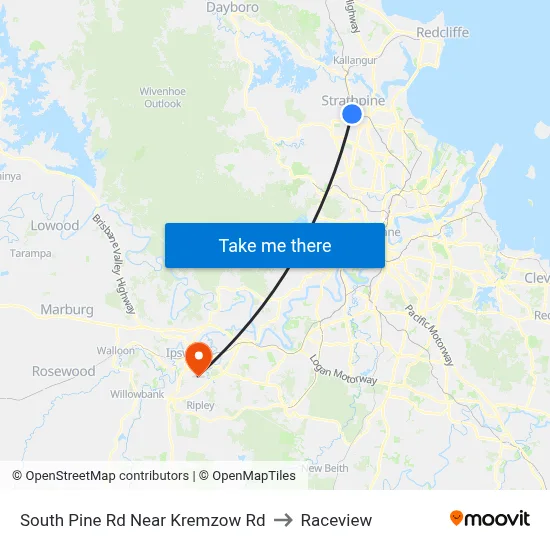 South Pine Rd Near Kremzow Rd to Raceview map