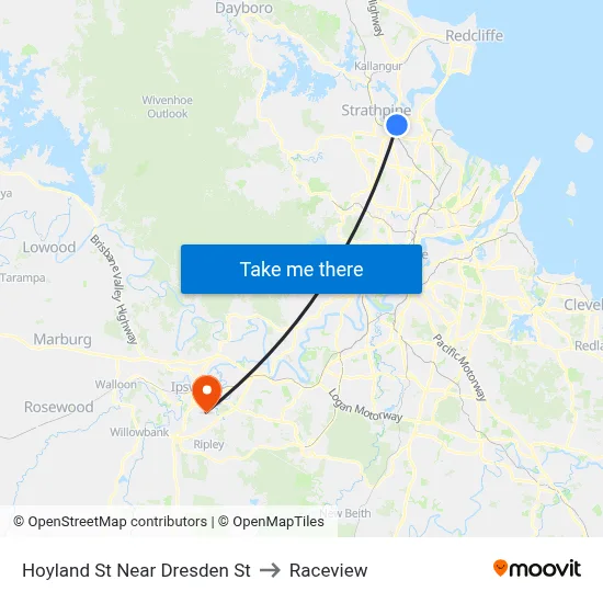 Hoyland St Near Dresden St to Raceview map