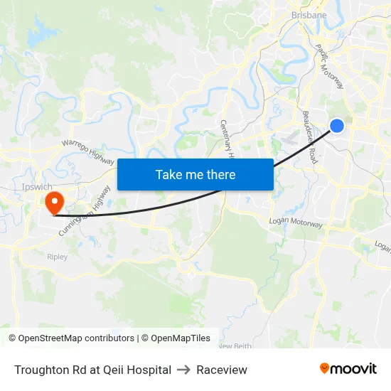 Troughton Rd at Qeii Hospital to Raceview map