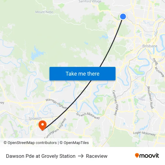 Dawson Pde at Grovely Station to Raceview map