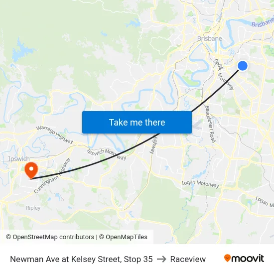 Newman Ave at Kelsey Street, Stop 35 to Raceview map