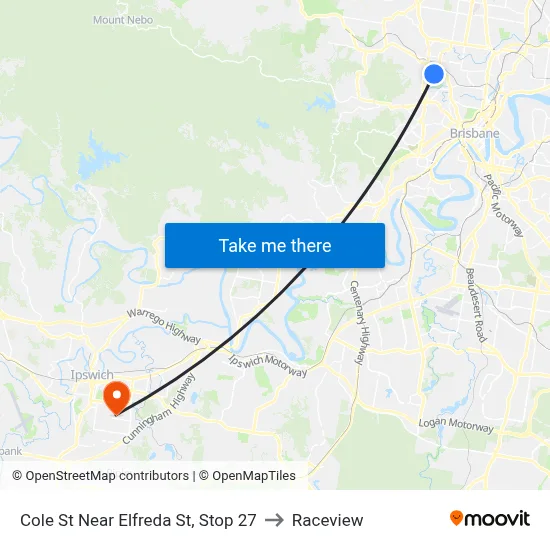 Cole St Near Elfreda St, Stop 27 to Raceview map