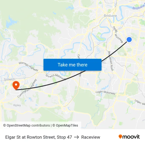 Elgar St at Rowton Street, Stop 47 to Raceview map