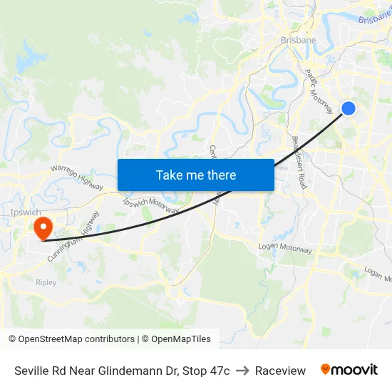 Seville Rd Near Glindemann Dr, Stop 47c to Raceview map
