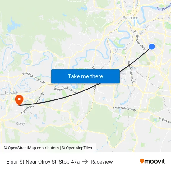 Elgar St Near Olroy St, Stop 47a to Raceview map