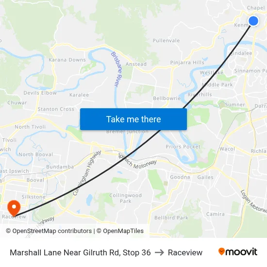 Marshall Lane Near Gilruth Rd, Stop 36 to Raceview map