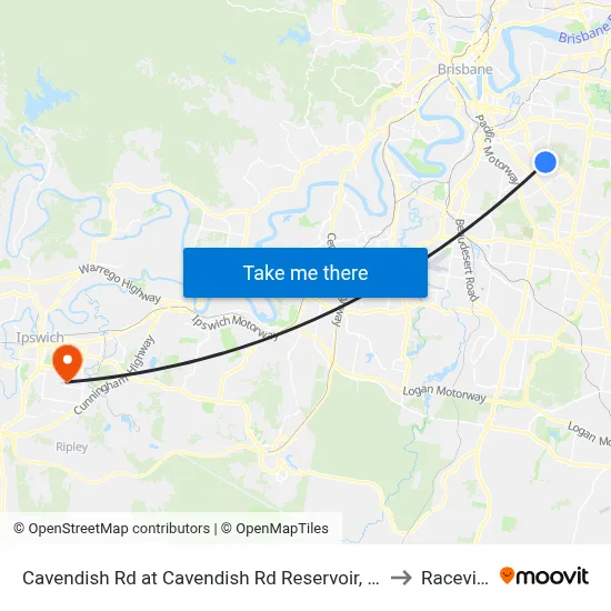 Cavendish Rd at Cavendish Rd Reservoir, Stop 40 to Raceview map