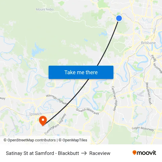 Satinay St at Samford - Blackbutt to Raceview map
