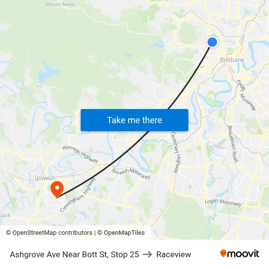 Ashgrove Ave Near Bott St, Stop 25 to Raceview map