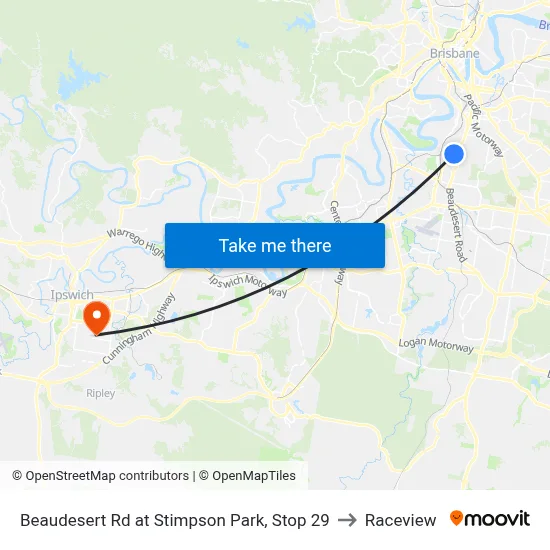 Beaudesert Rd at Stimpson Park, Stop 29 to Raceview map