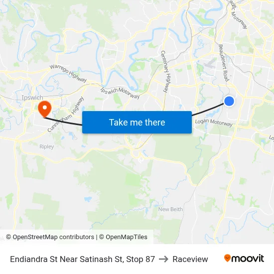 Endiandra St Near Satinash St, Stop 87 to Raceview map